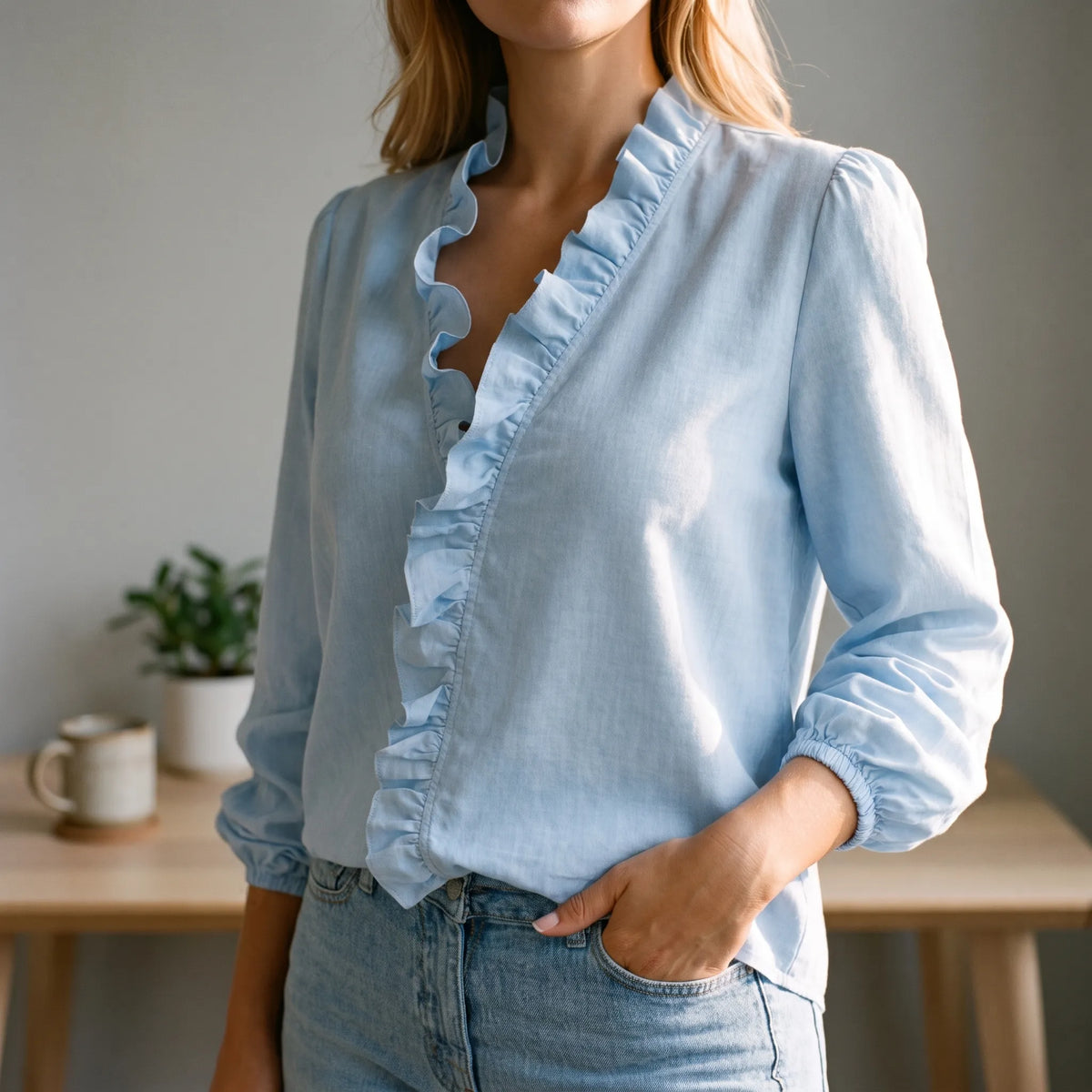 Daria | Elegancka Bluzka Z Falbanami