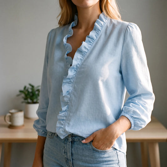 Daria | Elegancka Bluzka Z Falbanami