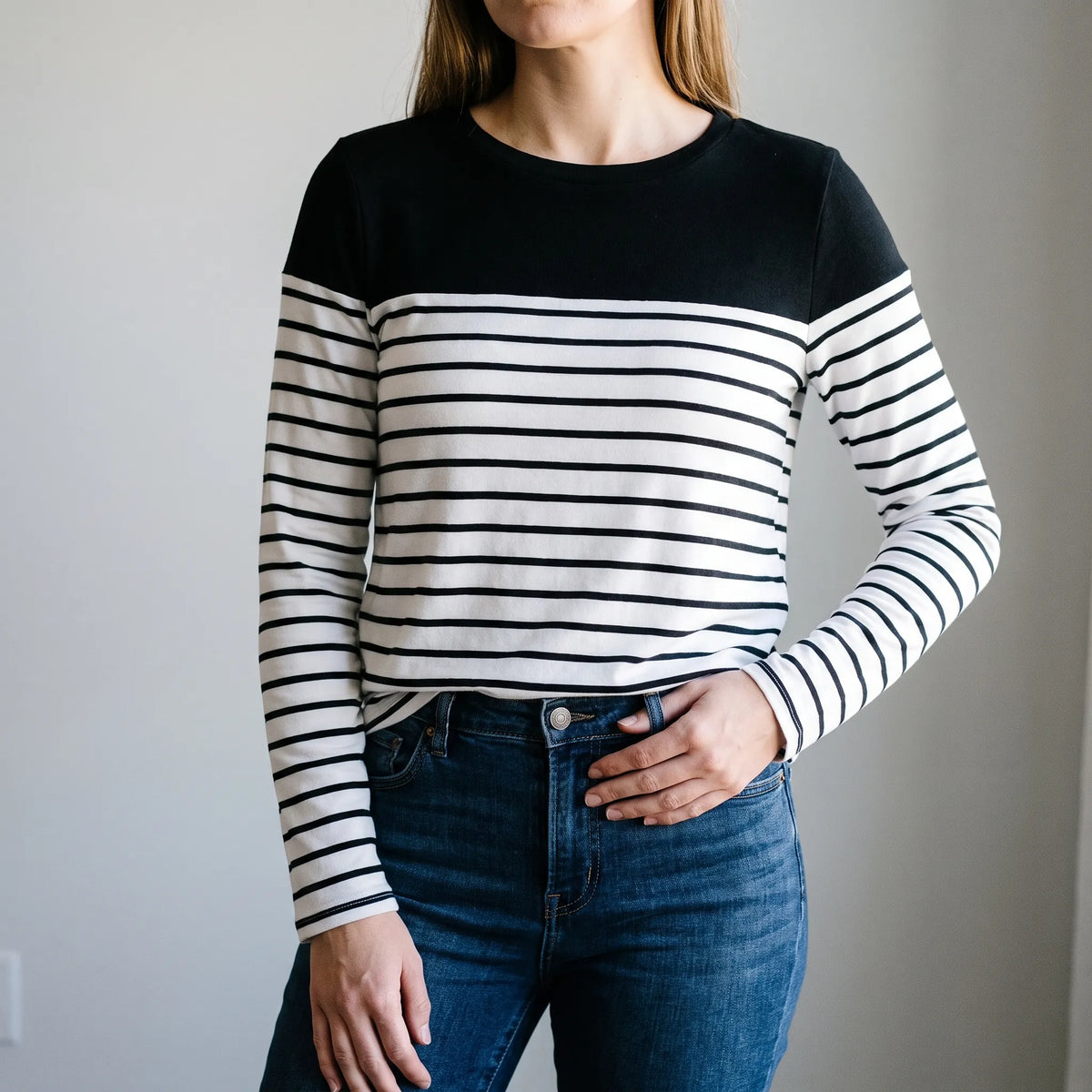 Luiza | Casualowa Pasiasta Bluzka