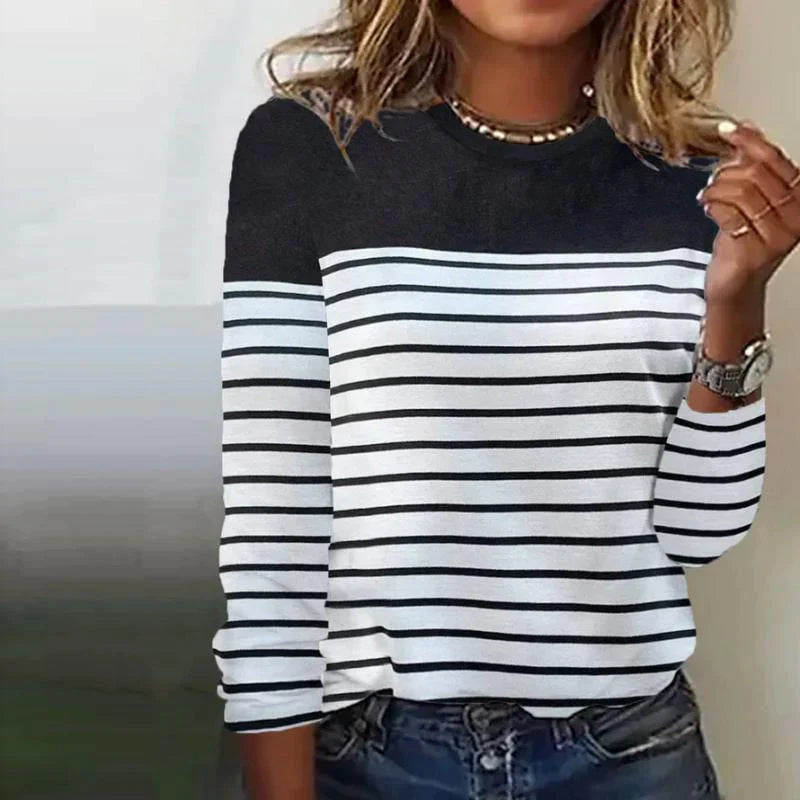Luiza | Casualowa Pasiasta Bluzka