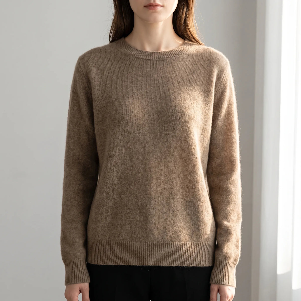 Zofia | Klasyczny Gładki Sweter Damski