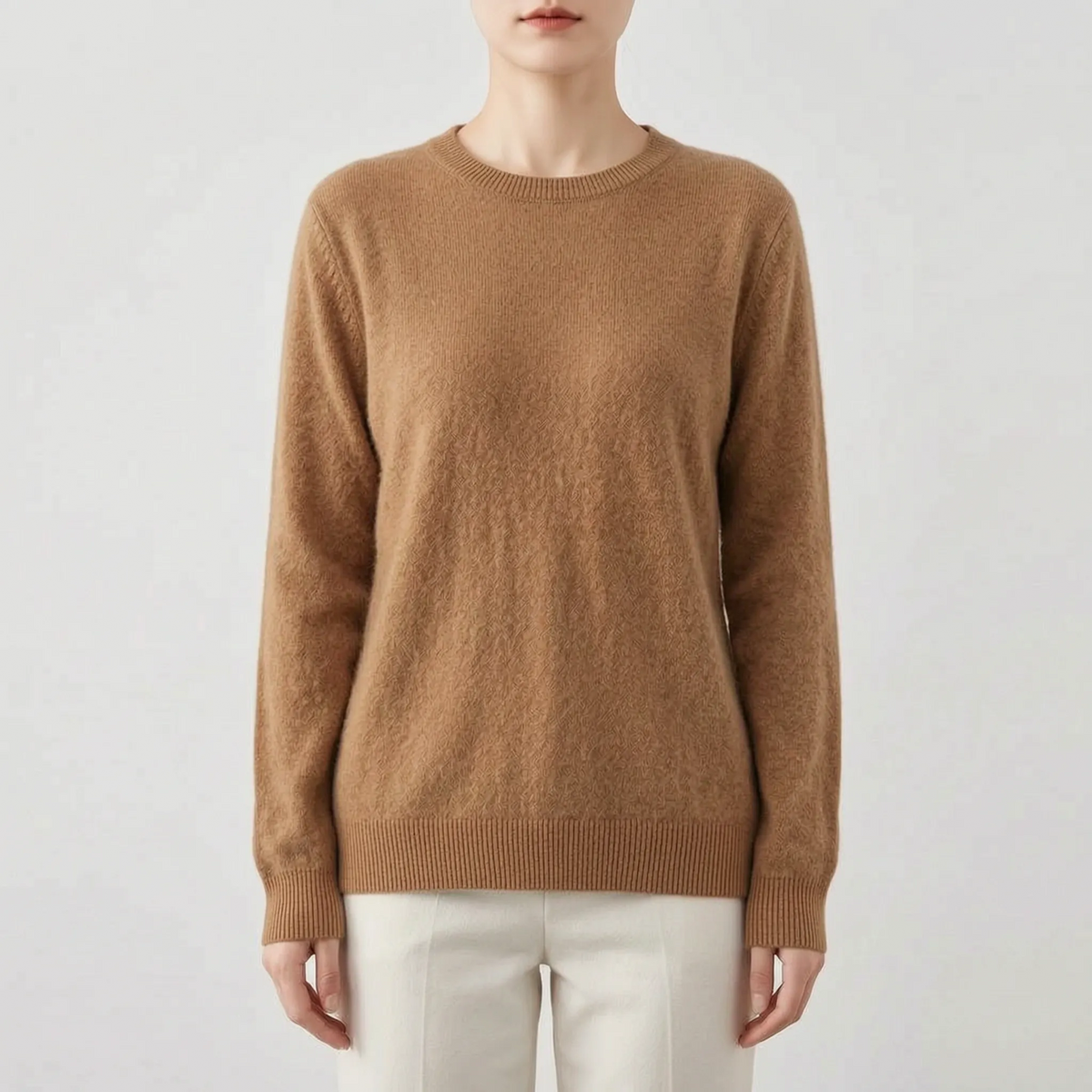 Zofia | Klasyczny Gładki Sweter Damski