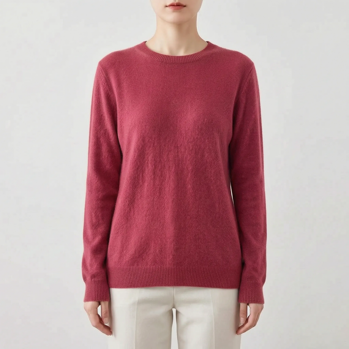 Zofia | Klasyczny Gładki Sweter Damski