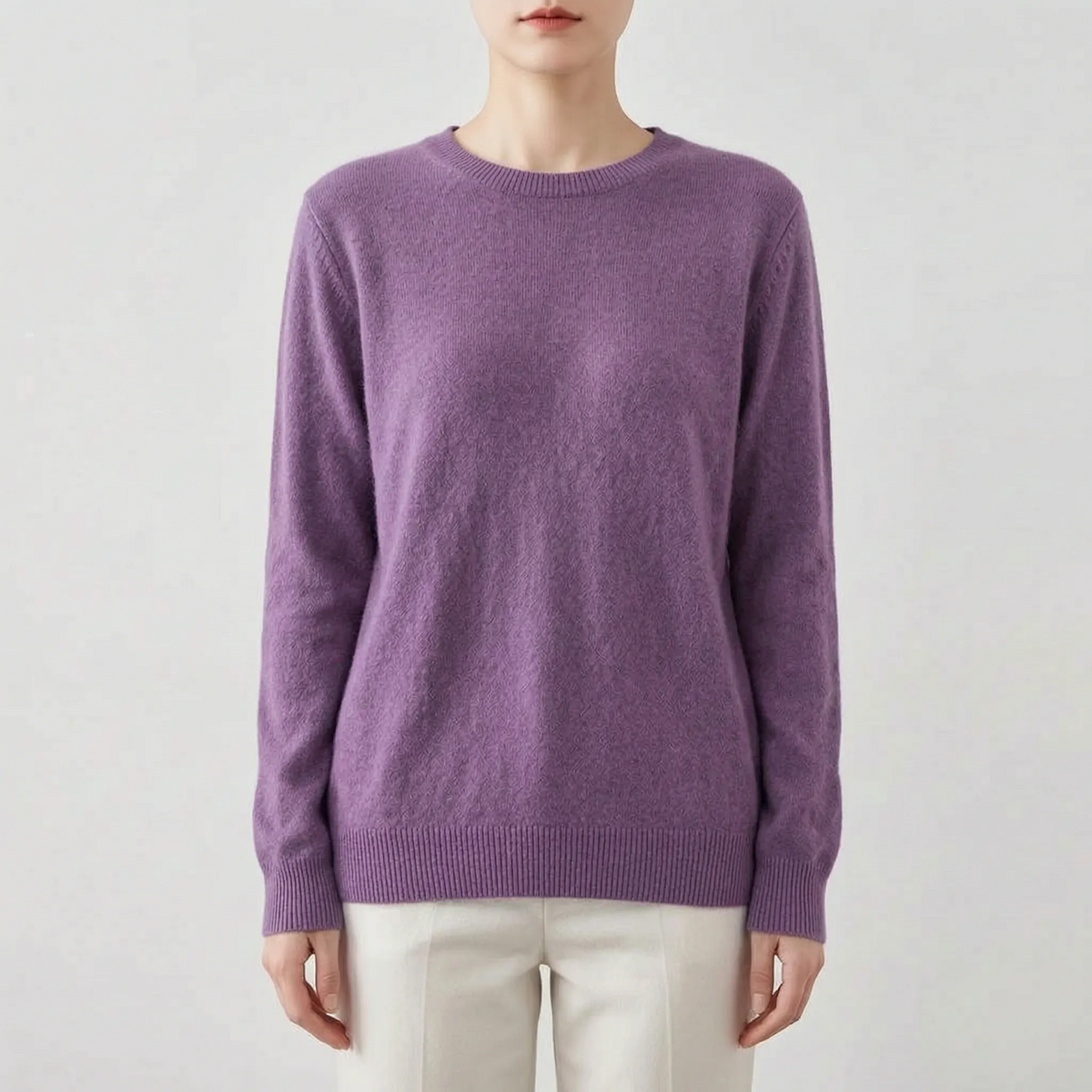 Zofia | Klasyczny Gładki Sweter Damski