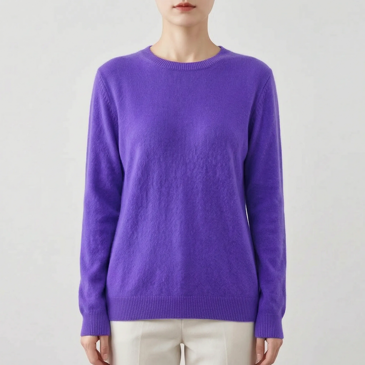 Zofia | Klasyczny Gładki Sweter Damski