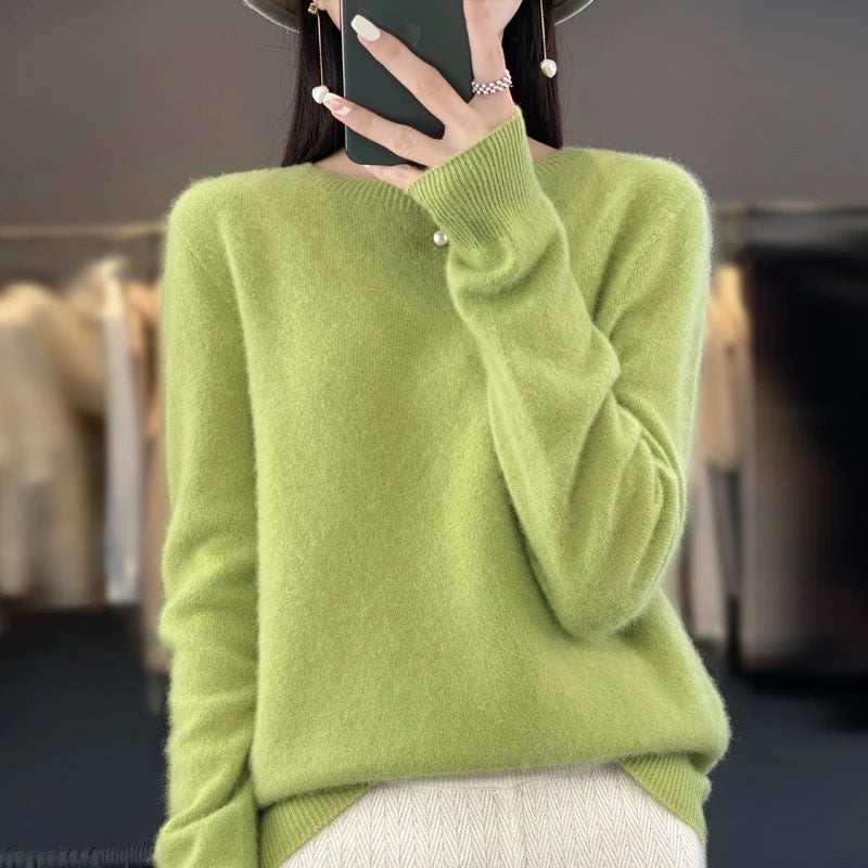 Zofia | Klasyczny Gładki Sweter Damski