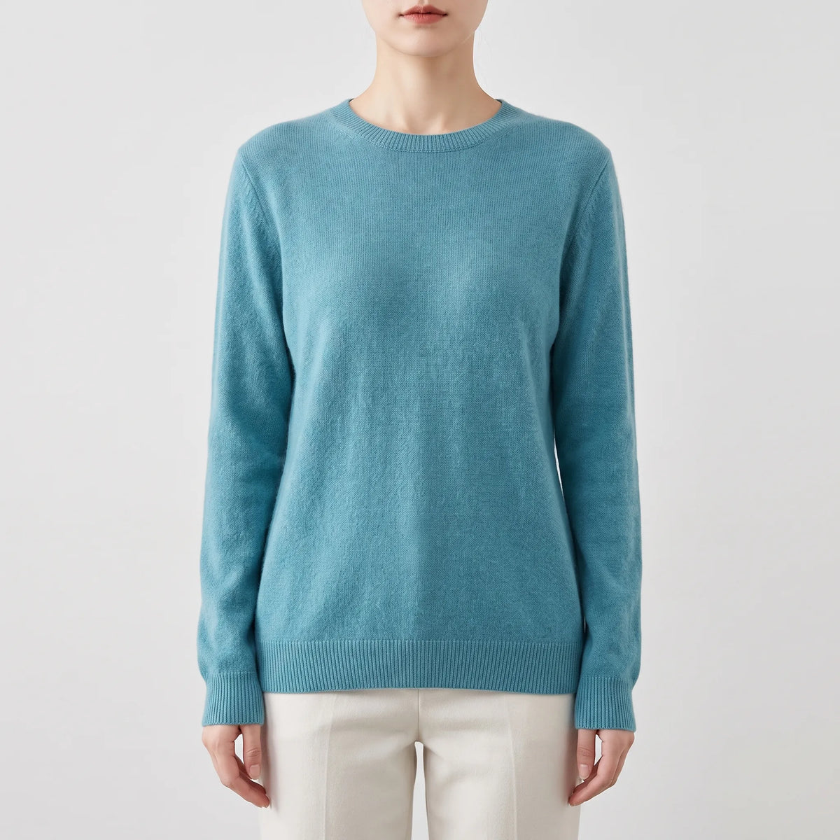 Zofia | Klasyczny Gładki Sweter Damski